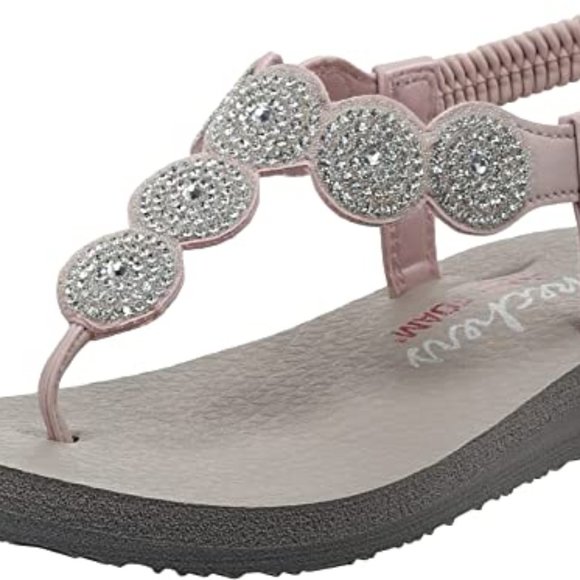 Skechers "Cali" Meditation Vegan Sling Back Sandals - Stars & Sparkle - Size 7M - Picture 2 of 5